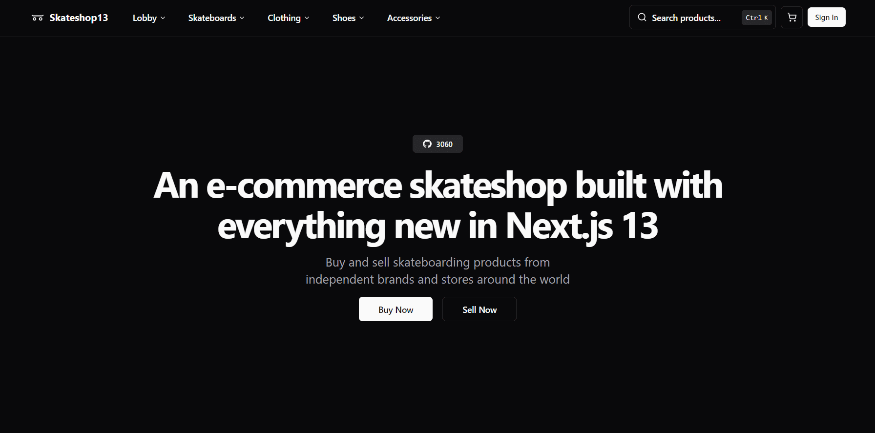 Skateshop Next.js E-Commerce | Open Source Collection